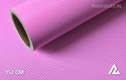 3D carbon roze plakfolie