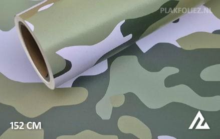 Camouflage groen wit plakfolie