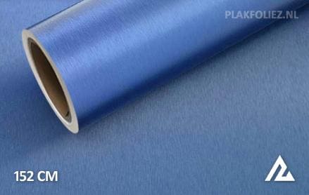 Geborsteld aluminium blauw plakfolie