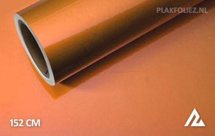 Glans metallic oranje plakfolie